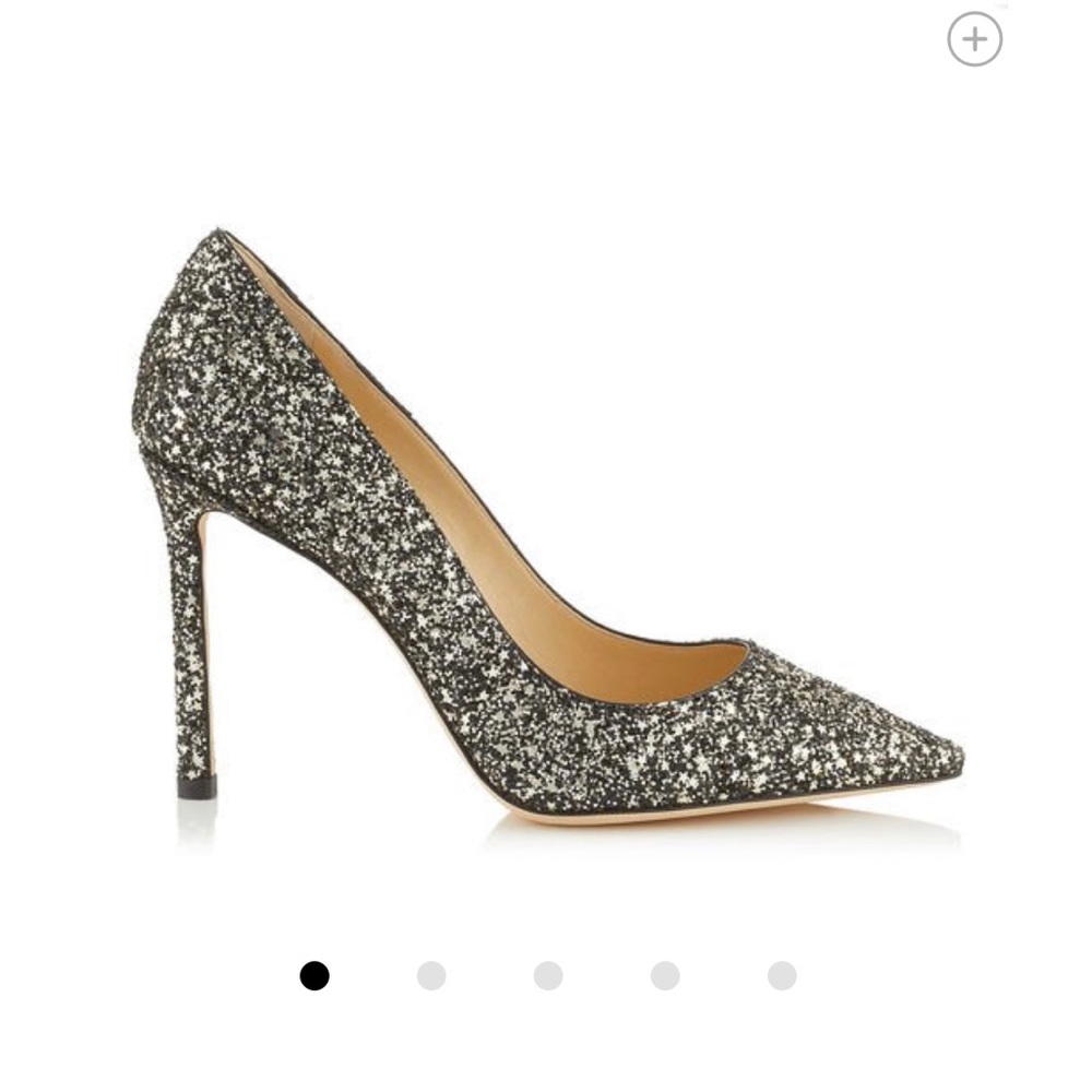 Sold!Jimmy Choo Romy 100 glitter gold mix - Picture 2 of 7